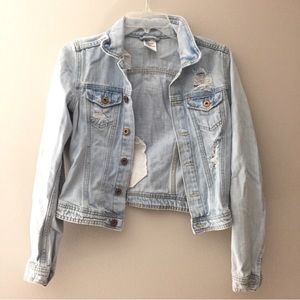 H&M Light Denim Jacket (distressed)